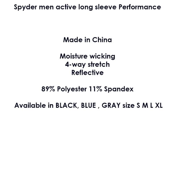 Spyder men active long sleeve Performance tee GRAY - Picture 6 of 6